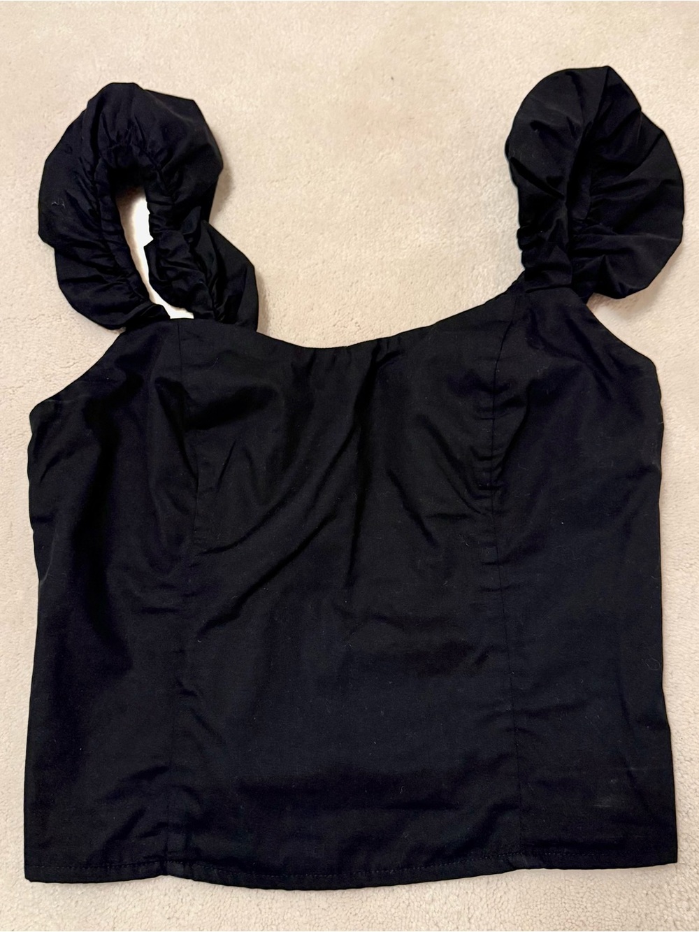 Abercrombie Ruffle Strap Cropped Top - Picture 2 of 4